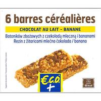 Eco + (Leclerc) Pépites de chocolat au lait et banane