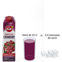 Fruité Superfruits cranberry
- Nombre de morceaux de sucre par portion