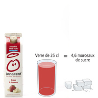 Innocent Fraise & banane
- Nombre de morceaux de sucre par portion
