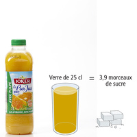 Joker Le pur jus avec pulpe
- Nombre de morceaux de sucre par portion