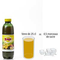 Pago Multivitamin tropical
- Nombre de morceaux de sucre par portion