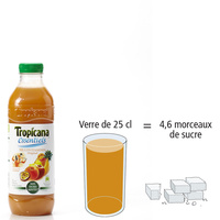 Tropicana Essentiels multivitamines original
- Nombre de morceaux de sucre par portion