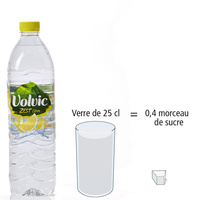 Volvic Zest citron
- Nombre de morceaux de sucre par portion