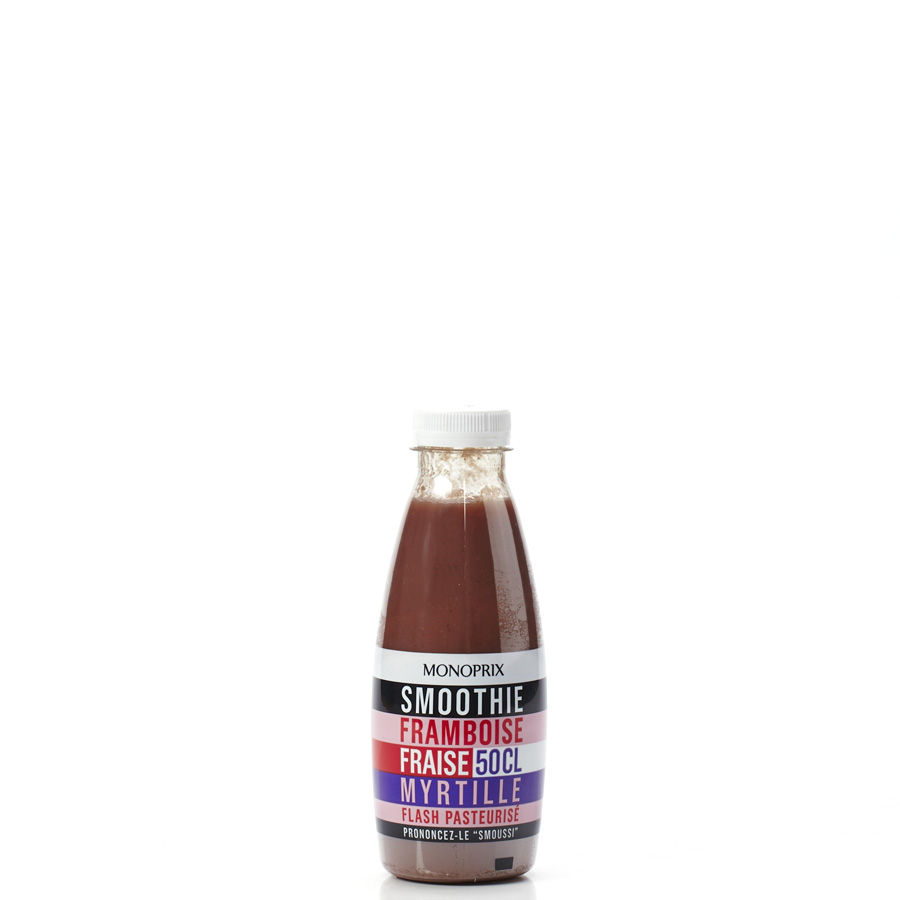 Monoprix Smoothie framboise fraise myrtille - Vue principale