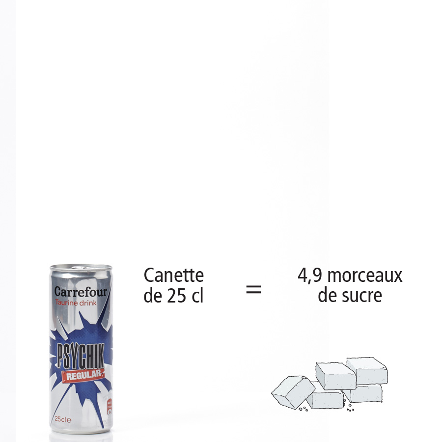Psychik (Carrefour) Regular - Nombre de morceaux de sucre par portion