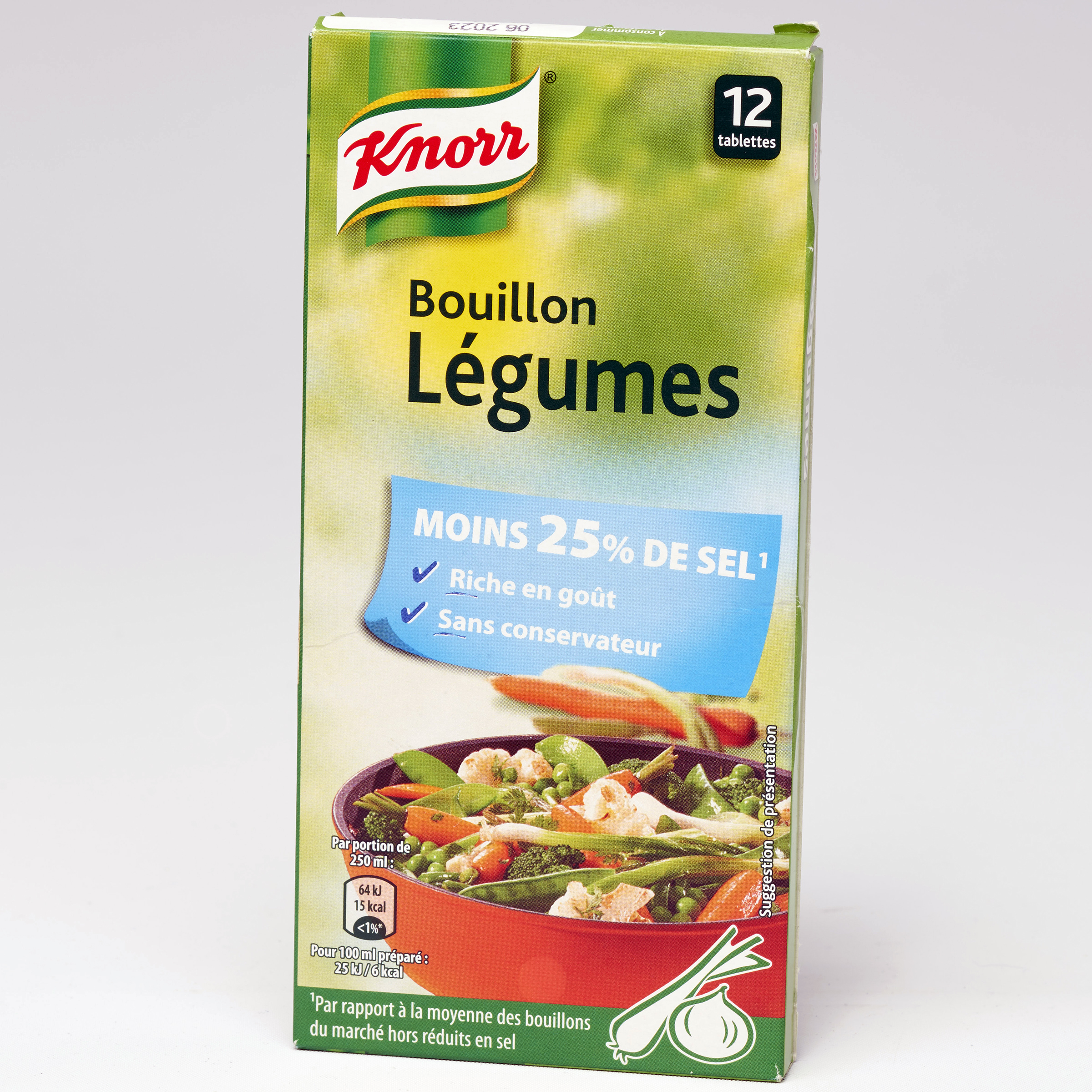 Knorr Bouillon légumes moins 25 % de sel - 