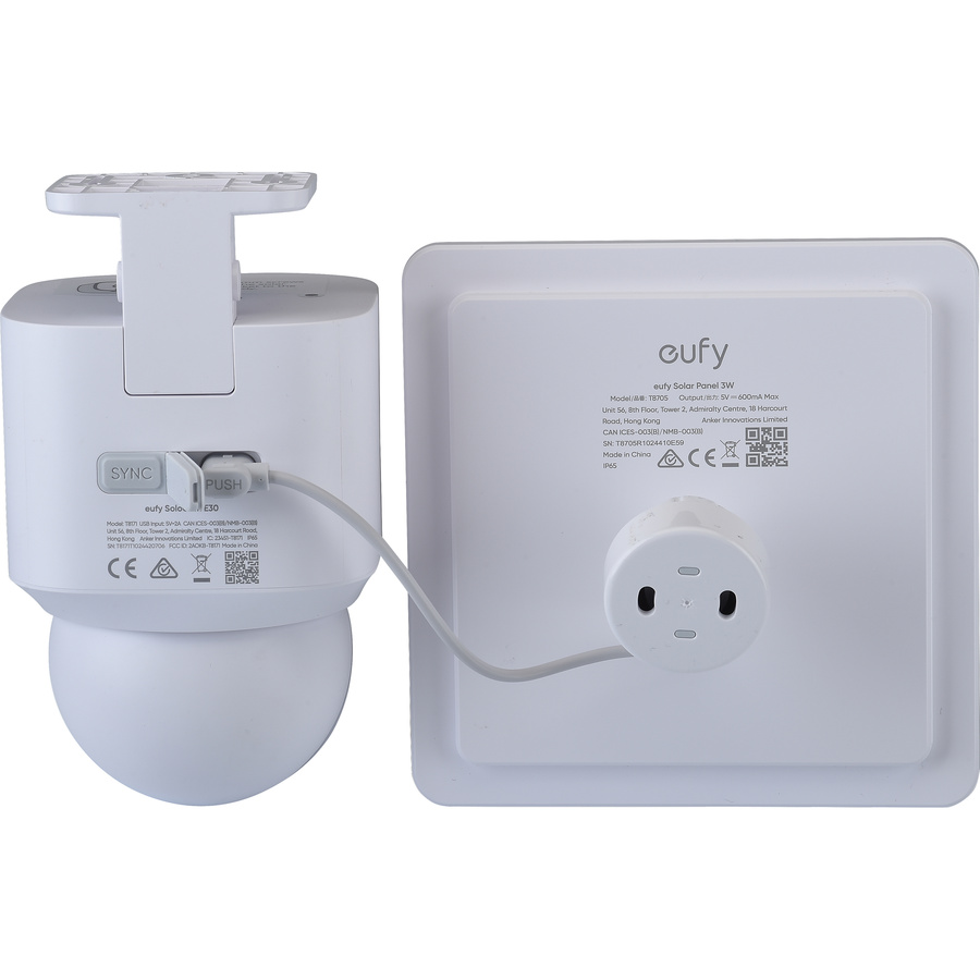 Eufy SoloCam E30 (kit avec panneau solaire) - Vue de dos