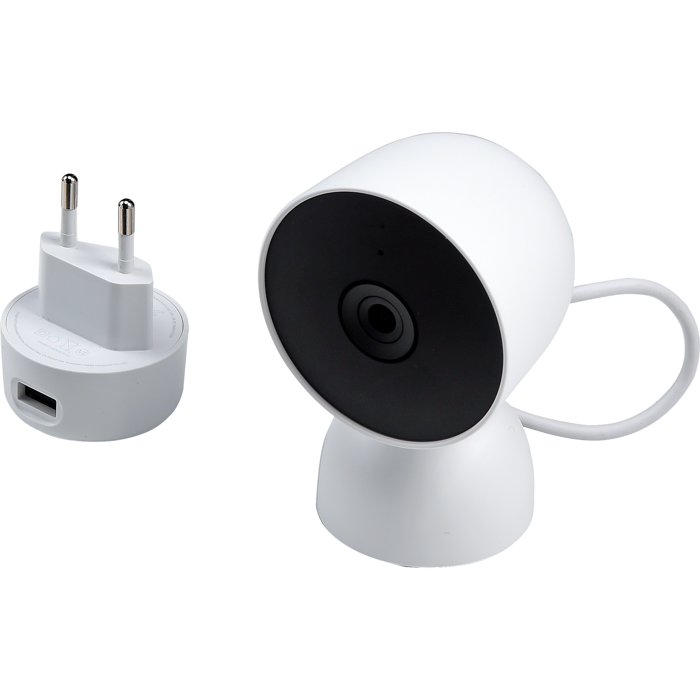 Google Nest Cam (Intérieur, Filaire) - Ensemble des éléments fournis