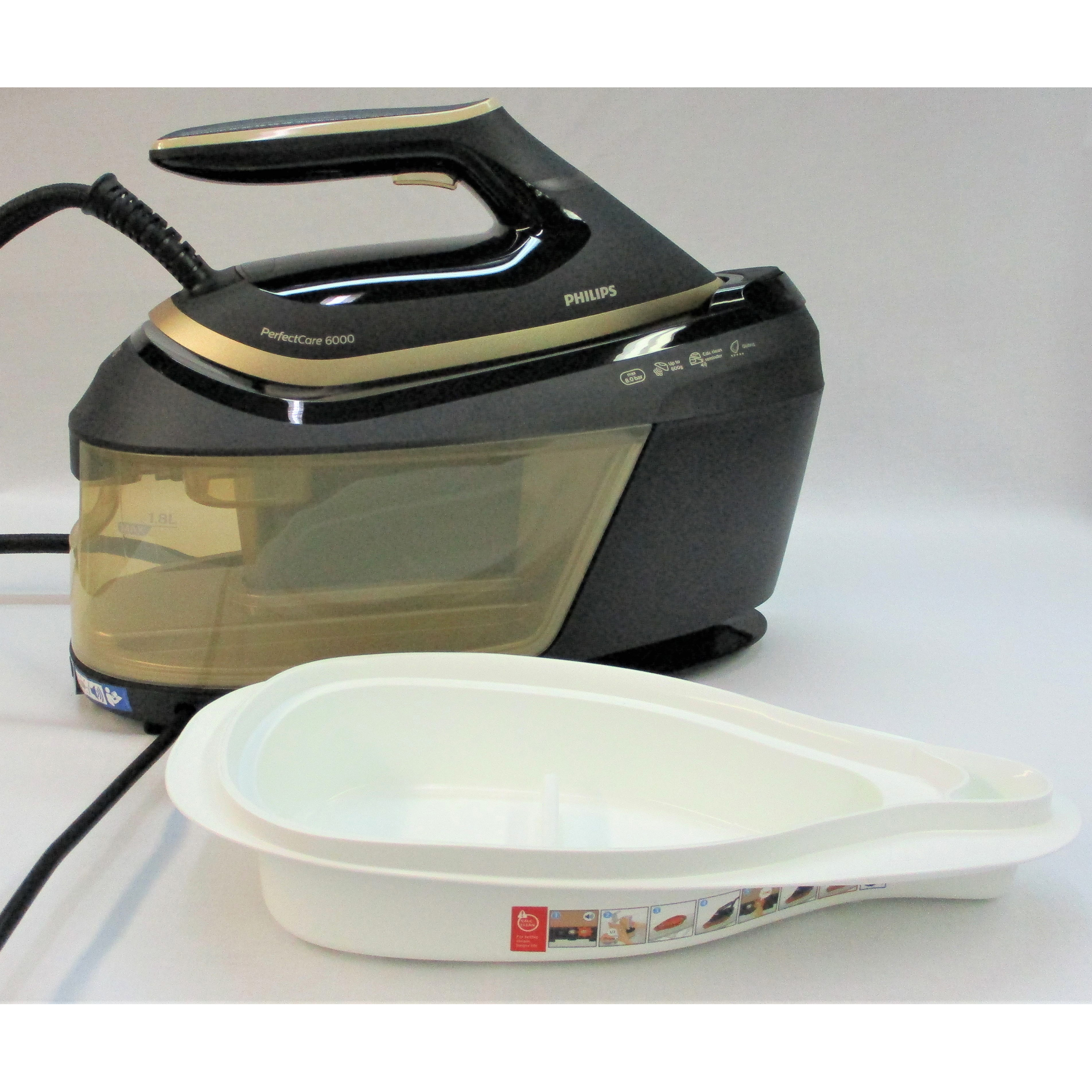 Philips PSG6064/80 PerfectCare Serie 6000 - Récipient repose-fer pour collecter l'eau de détartrage