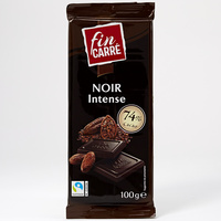 Fin carré (Lidl) Noir intense 74 % cacao