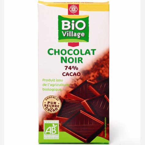 Bio Village Marque Repère (Leclerc) Chocolat noir 74% cacao