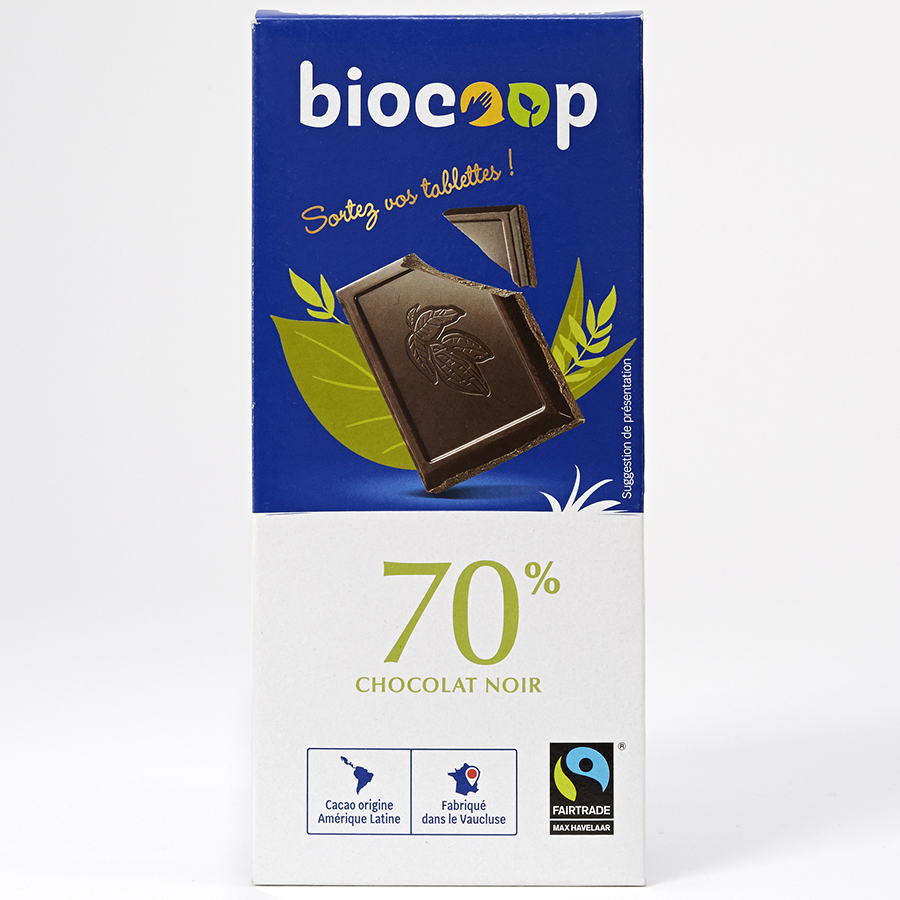 Biocoop 70 % chocolat noir - 