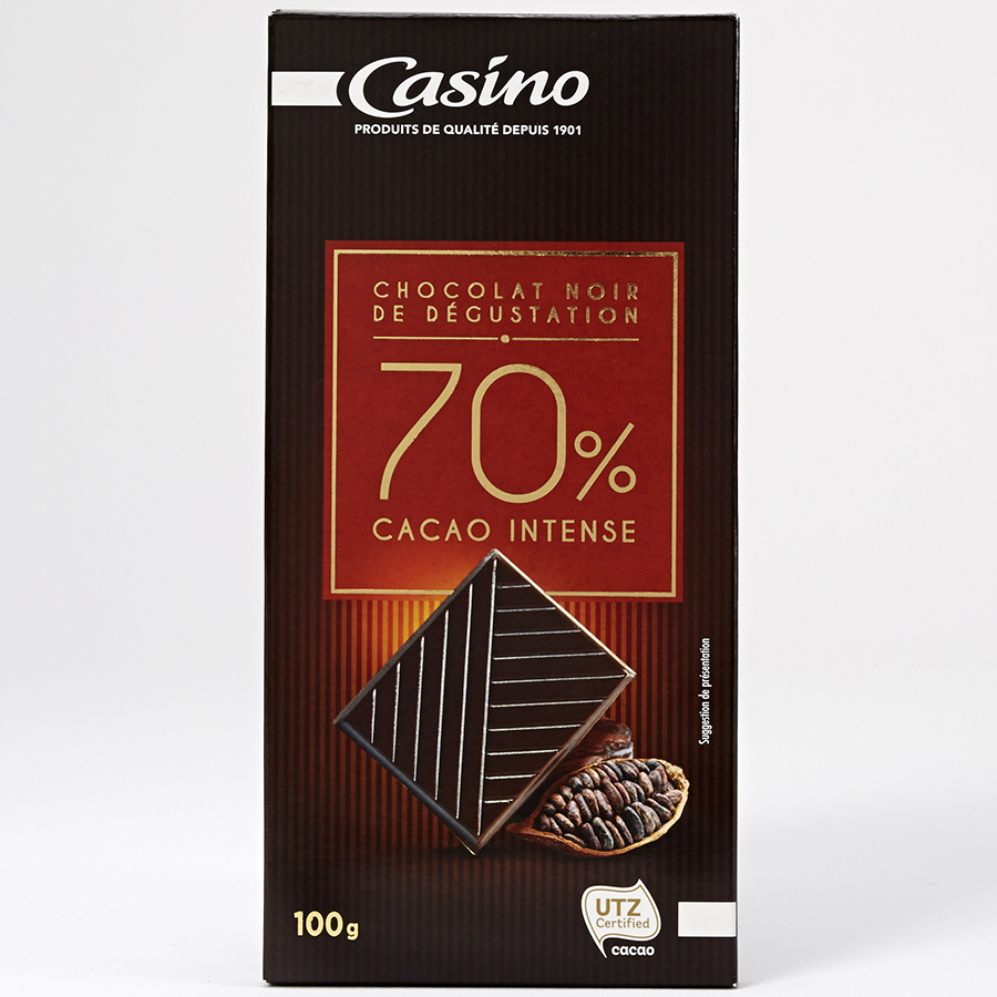Casino Noir dégustation 70 % cacao intense - 