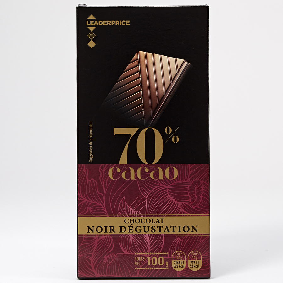 Leader Price Chocolat noir 70 % cacao - 
