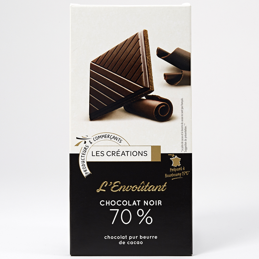 Les créations producteurs et commerçants (Intermarché) L’envoûtant chocolat noir 70 % - 