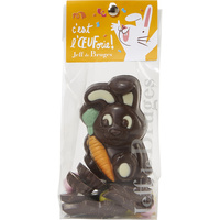 Jeff de Bruges Lapin Gaby en chocolat noir garni
