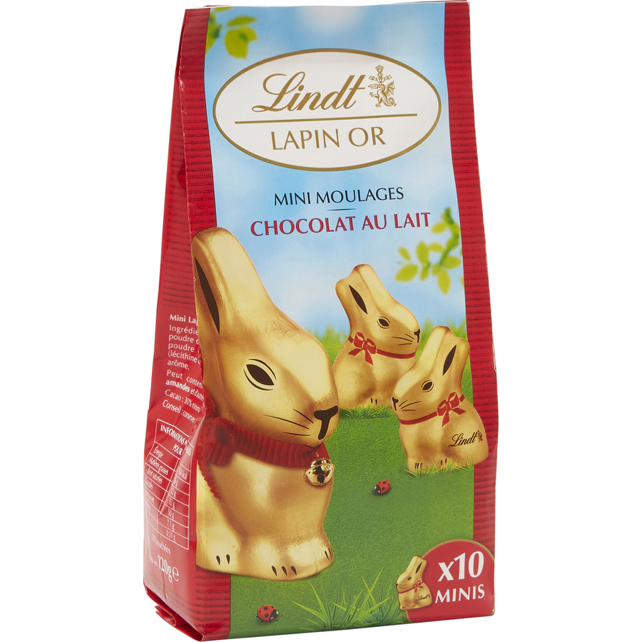 Lindt Lapin or mini moulages lait X 10