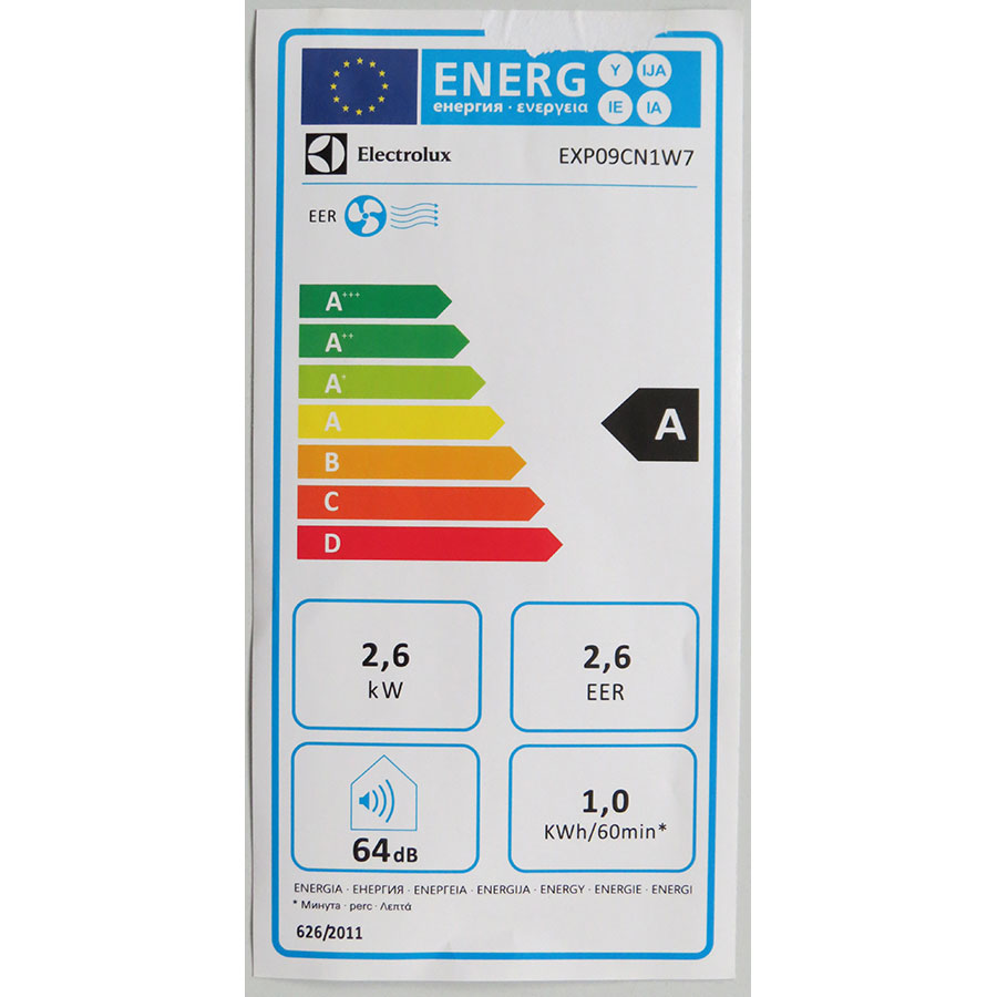 Electrolux EXP09CN1W7 - Étiquette énergie