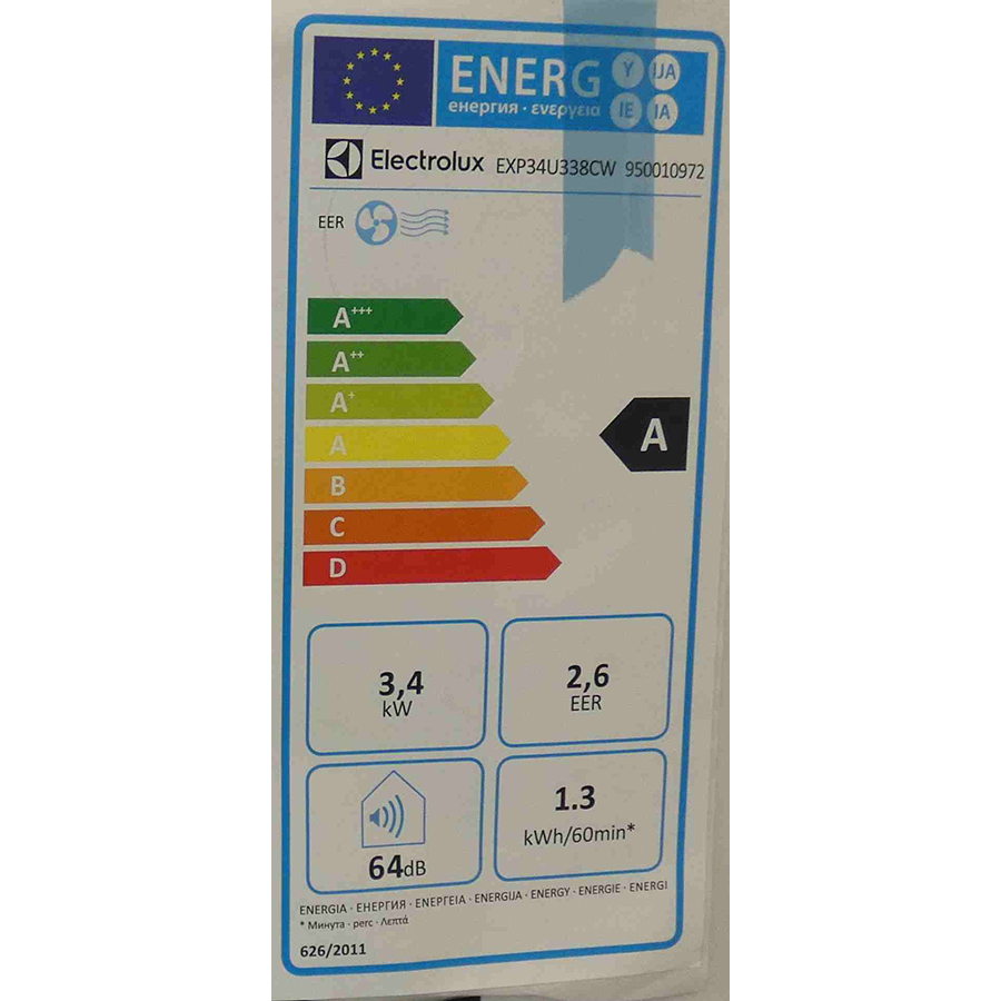 Electrolux EXP34U338CW - Étiquette énergie