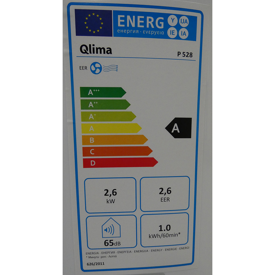 Qlima P 528 Wi-Fi - Étiquette énergie