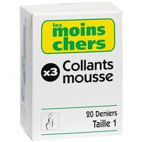 Les moins chers (Auchan) Collants mousse x 3