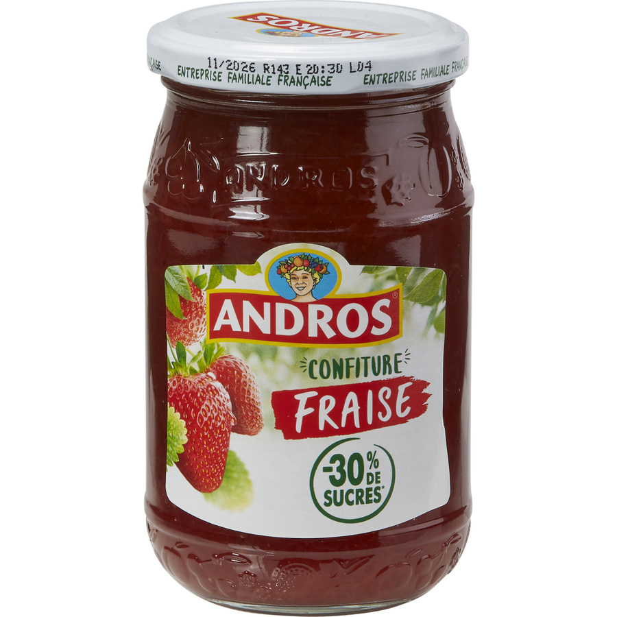 Andros Confiture fraise - 30 % de sucres
