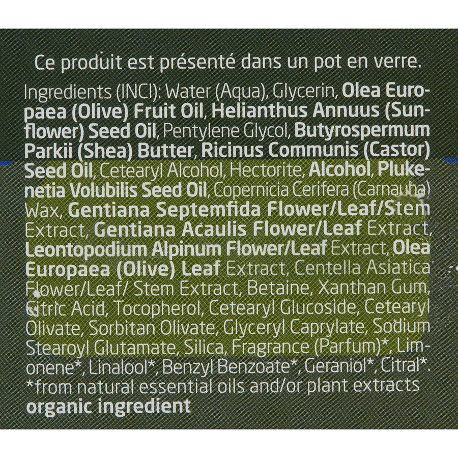 Weleda Crème de jour redensifiante gentiane bleue et edelweiss - Liste des ingrédients
