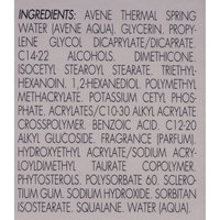 Avène Hydrance légère émulsion hydratante - Liste des ingrédients