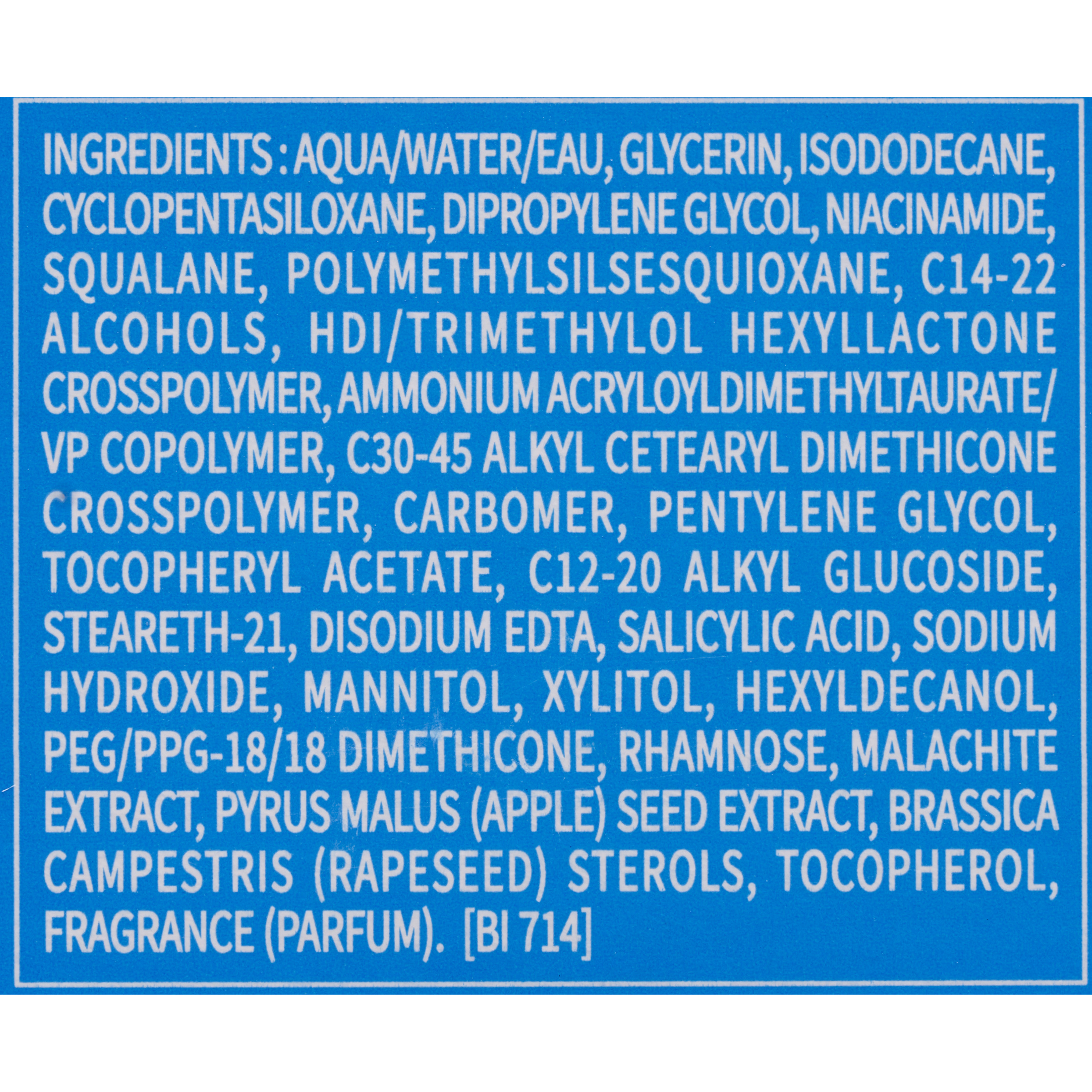 Bioderma Hydrabio gel-crème - Liste des ingrédients