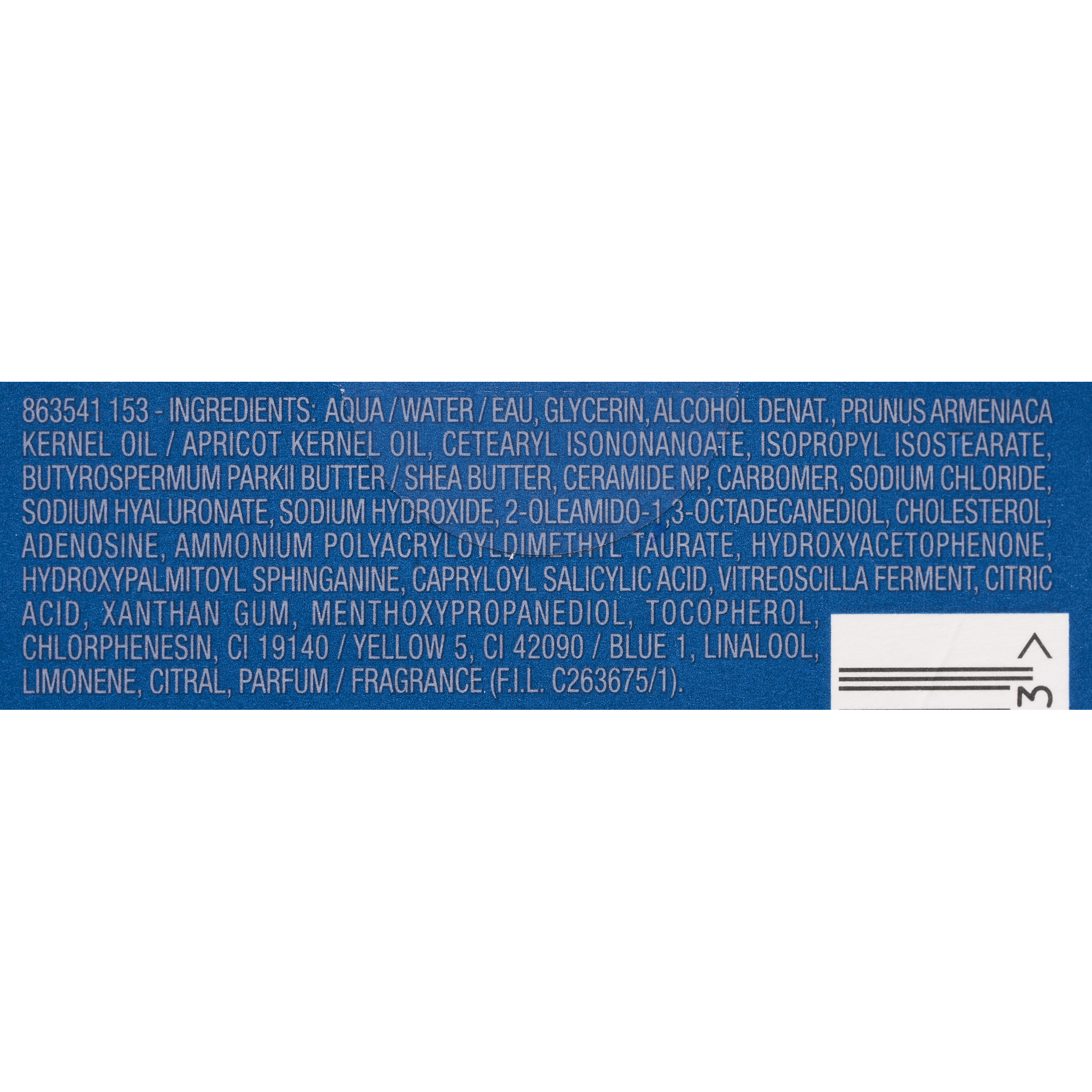 Biotherm Aquasource hyaluro plump gel - Liste des ingrédients