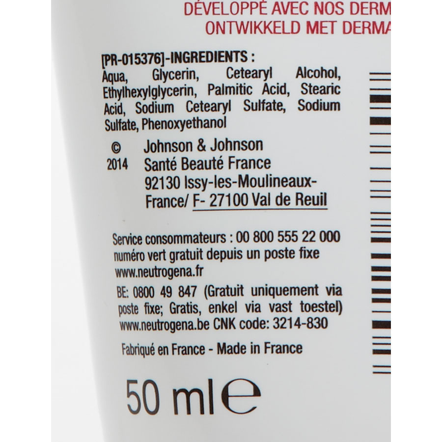 Neutrogena Crème mains apaisante sans parfum - Composition