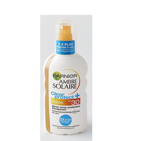 Ambre solaire Clear protect +, spray protecteur transparent 30