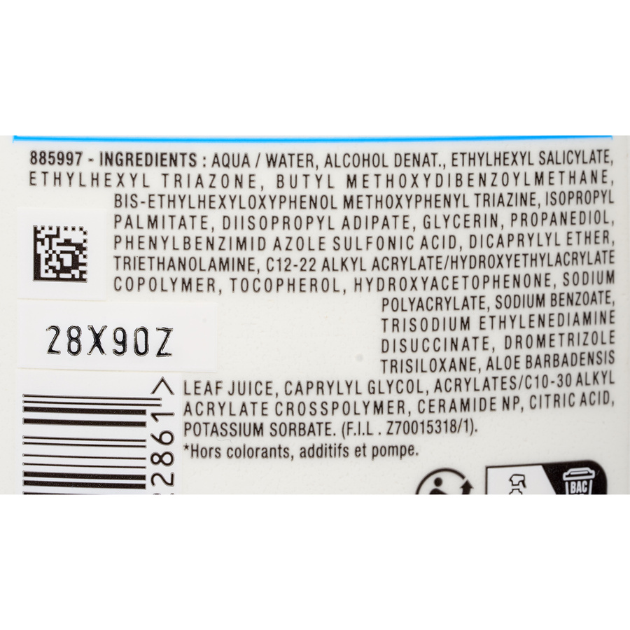 Garnier Ambre Solaire Sensitive expert+ 50+ céramide protect - Liste des ingrédients