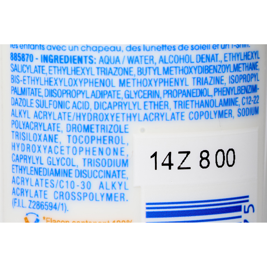 Mixa Dermo kids protect 50+ - Liste des ingrédients