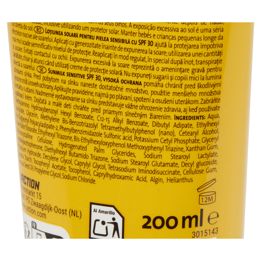 Zenova (Action) Sunmilk sensitive 30