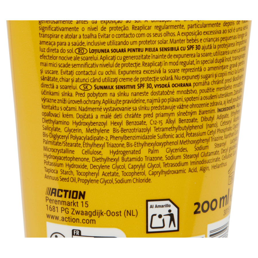 Zenova (Action) Sunmilk sensitive 30