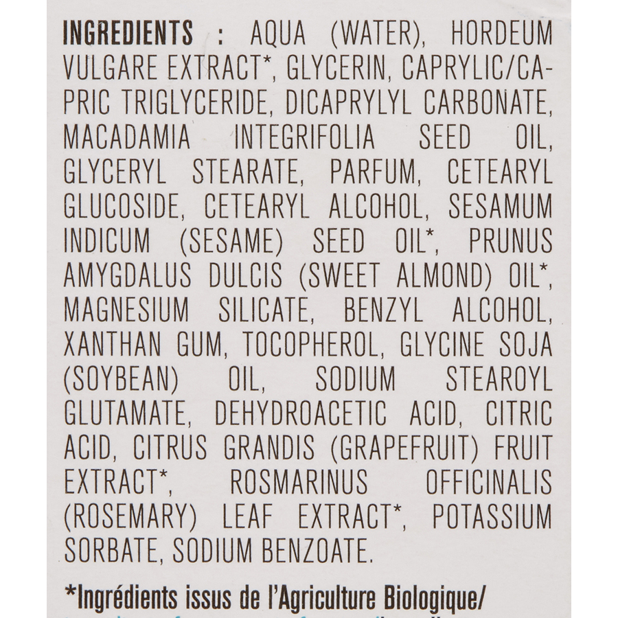 Bioregena Lait velouté visage et corps - Liste des ingrédients