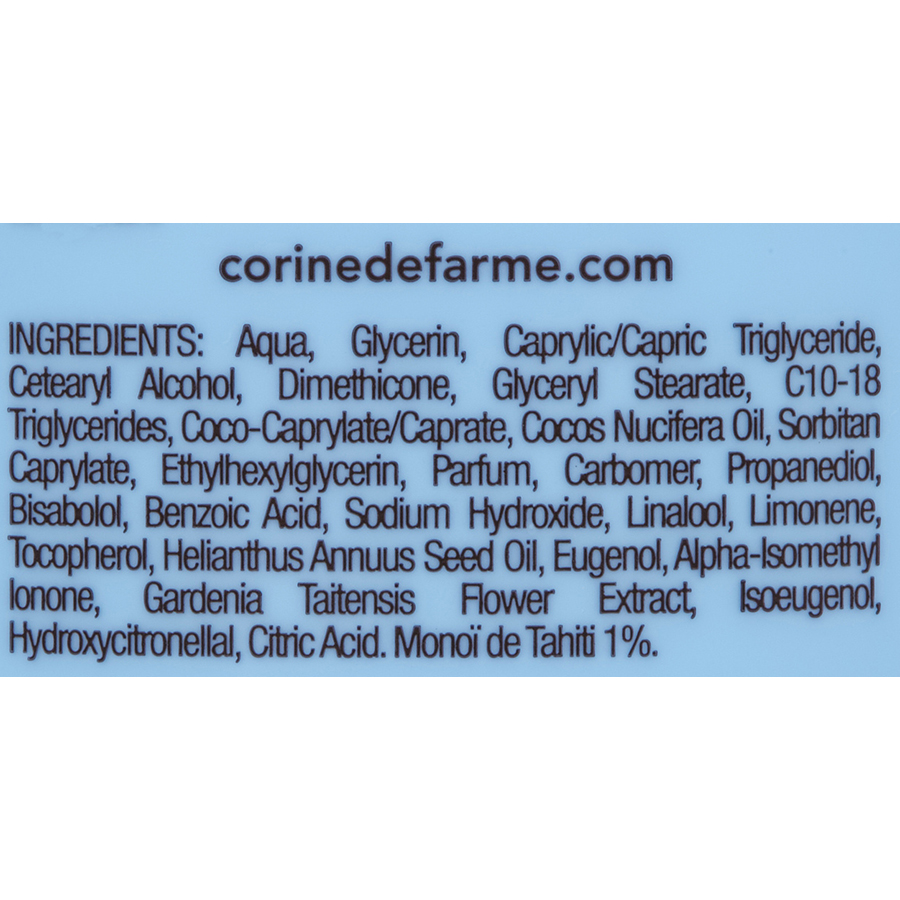 Corine de Farme Lait hydratant - Liste des ingrédients