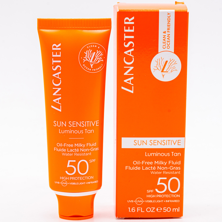 Lancaster Sun sensitive luminous tan fluide lacté non-gras 50