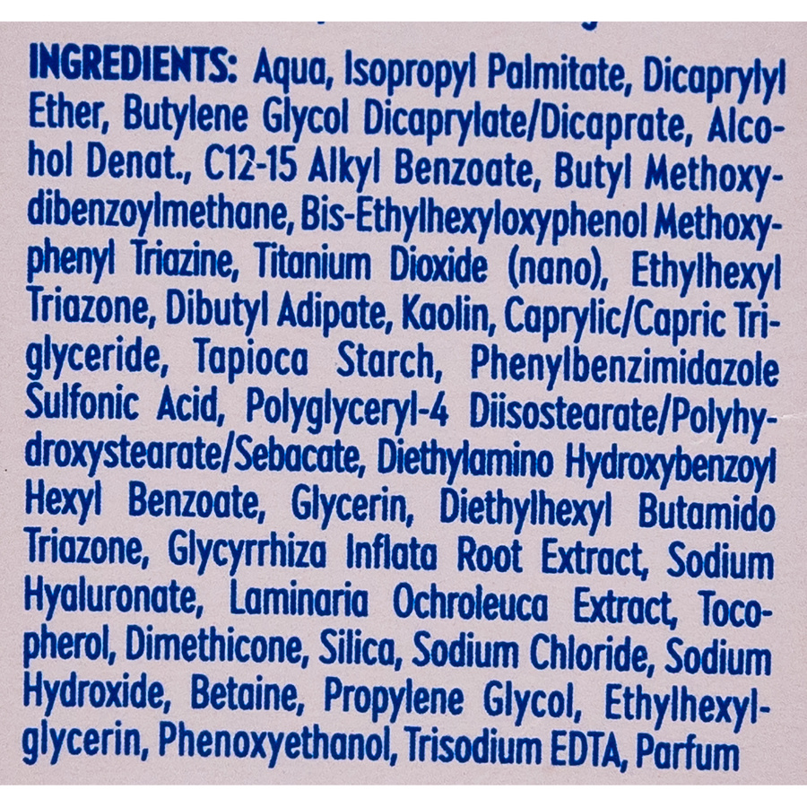 Nivea Sun Triple protect ultra-light hydrating fluid 50+ - Liste des ingrédients