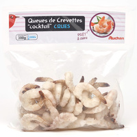 Auchan Queues de crevettes « cocktail » crues