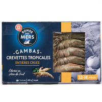 Ronde des mers (Marque repère) Gambas crevettes tropicales crues