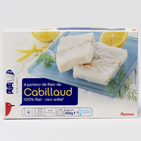 8 portions de filets de cabillaud Auchan