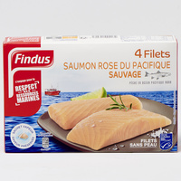 4 filets saumon rose du Pacifique sauvage Findus