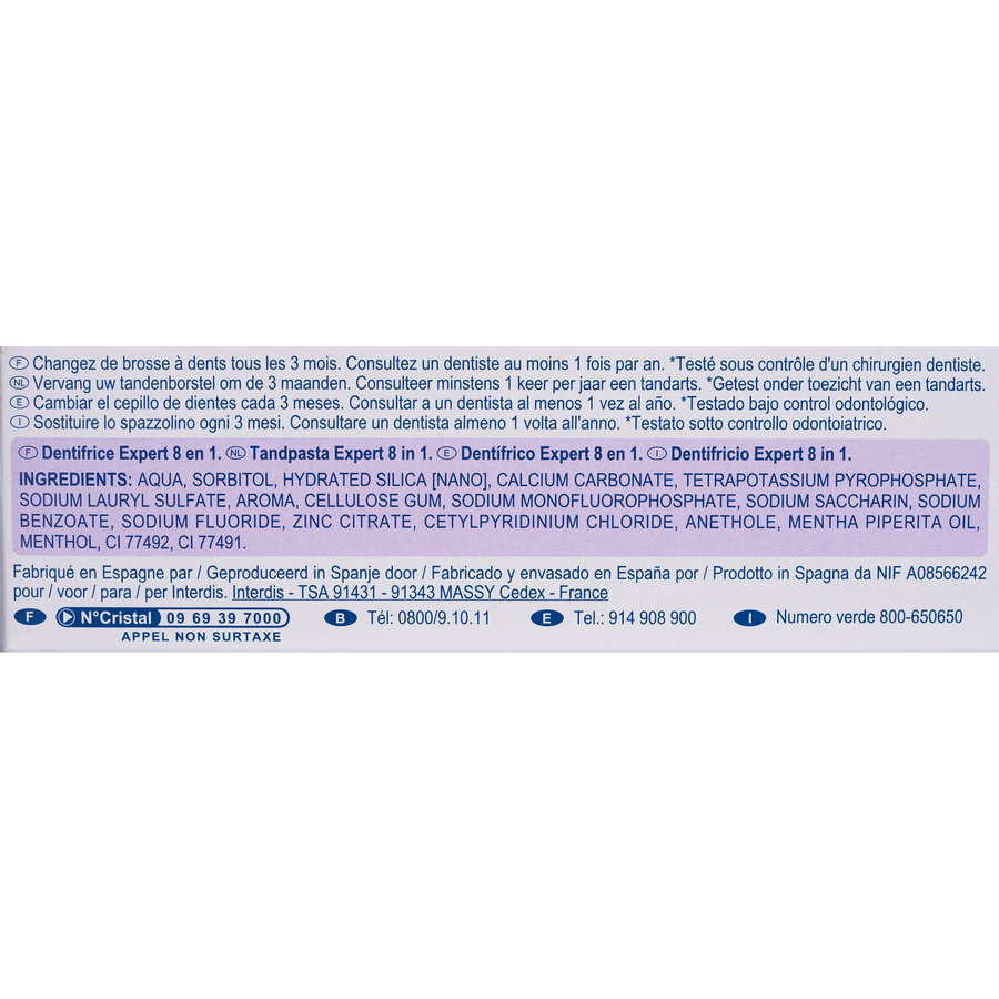 Carrefour Soft Expert 8 - Liste des ingrédients