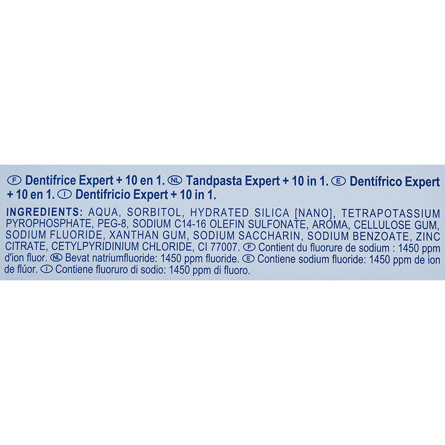 Dentalyss (Carrefour) Expert+ 10 in 1 - Liste des ingrédients
