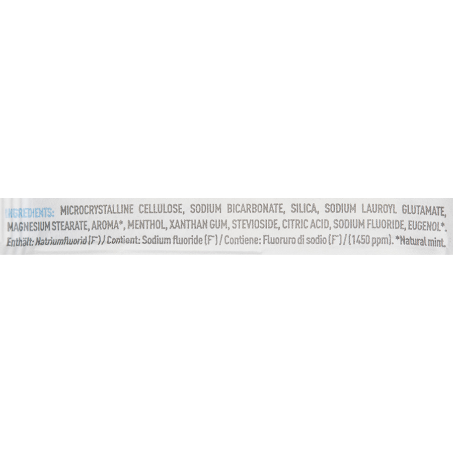 Denttabs Mit fluorid 125 tabs - Liste des ingrédients