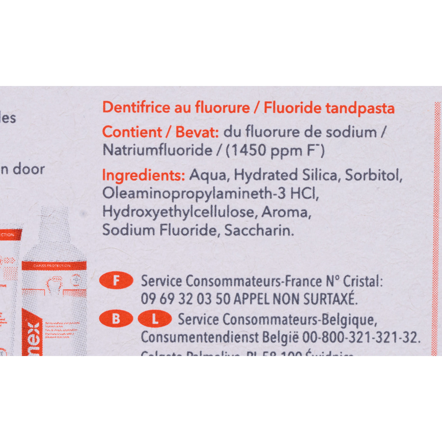 Elmex Anti-caries original - Liste des ingrédients