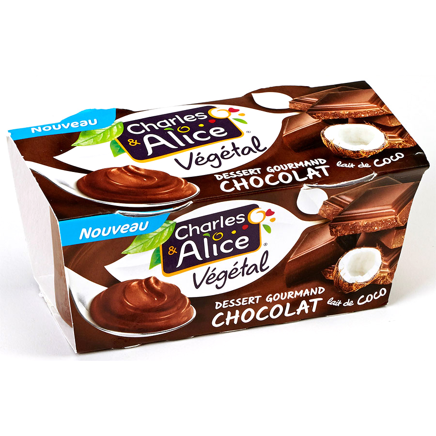 Charles & Alice Dessert végétal gourmand chocolat lait de coco - 