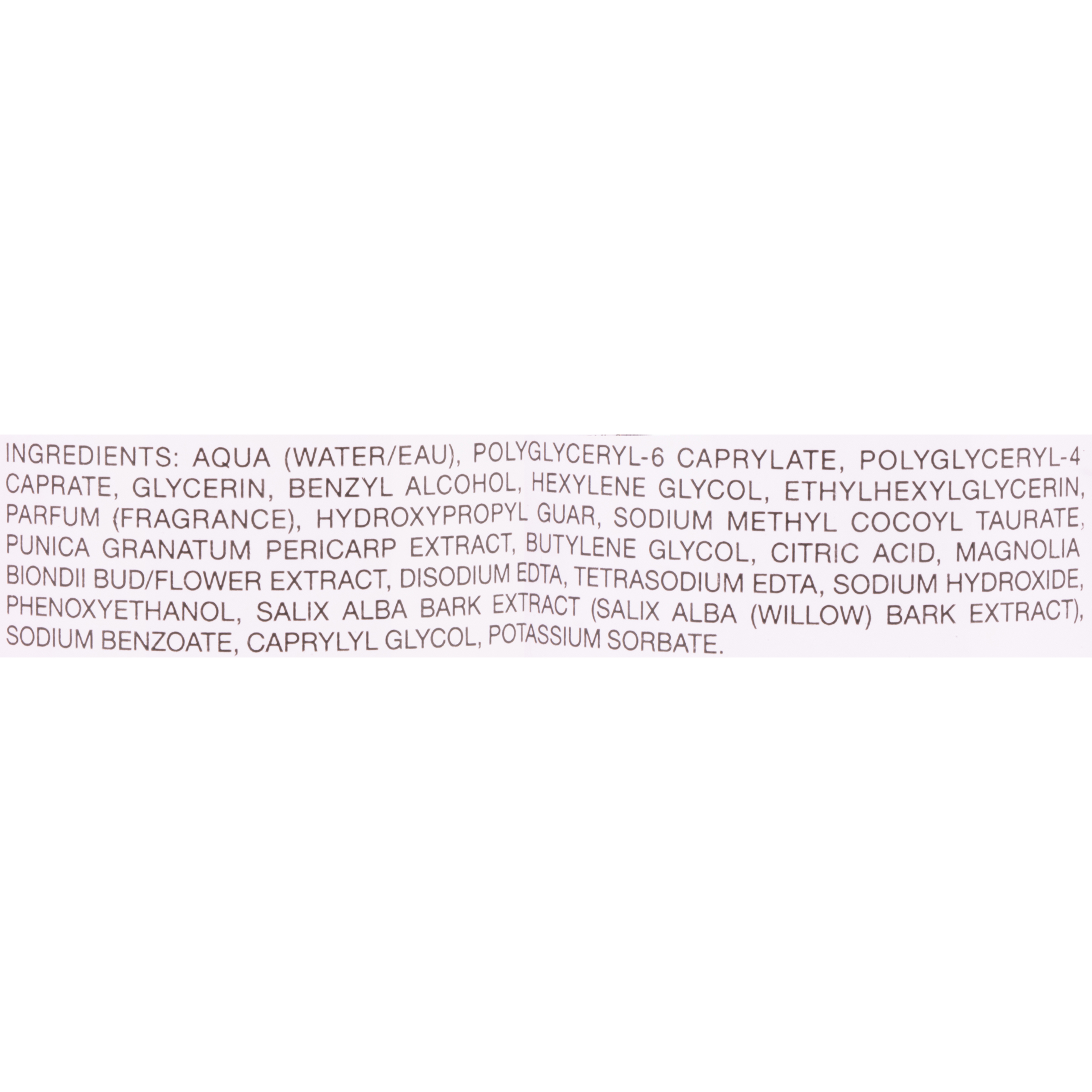 Kiko Pure clean micellar water - Liste des ingrédients